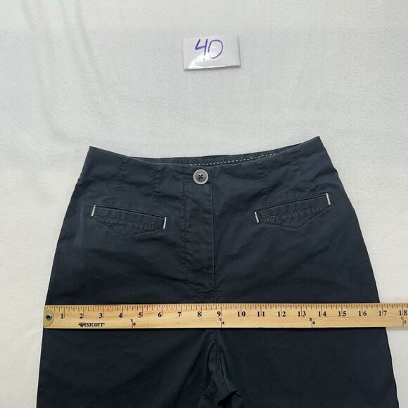 Maeve by Anthropologie Women's 2 Black High Rise Flat Front Chino Pants (25x27) - Picture 9 of 13